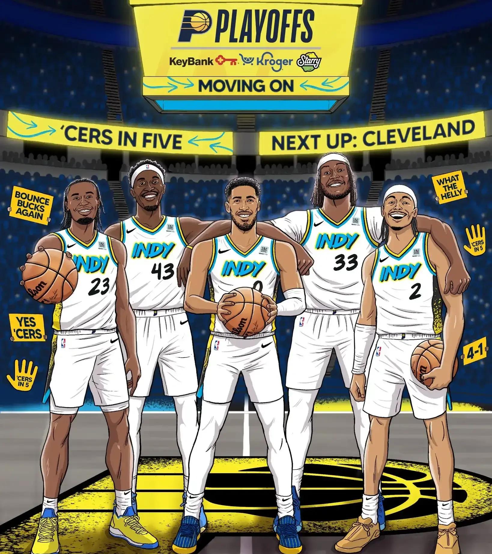 步行者胜凯尔特人，泰特领队全队拿下胜利